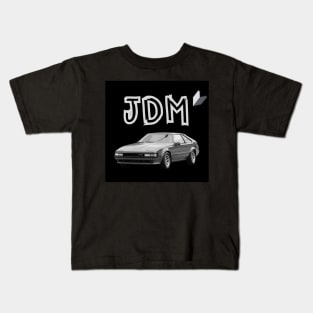 Toyota Celica Supra Black and White JDM Design Kids T-Shirt